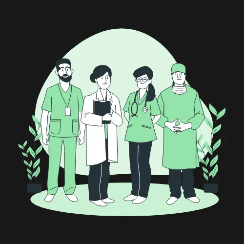 Illustration of healthcare professionals